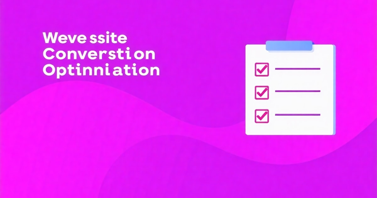 CRO Optimization Cho Website: Checklist Hoàn Chỉnh (Cập Nhật 2026)
