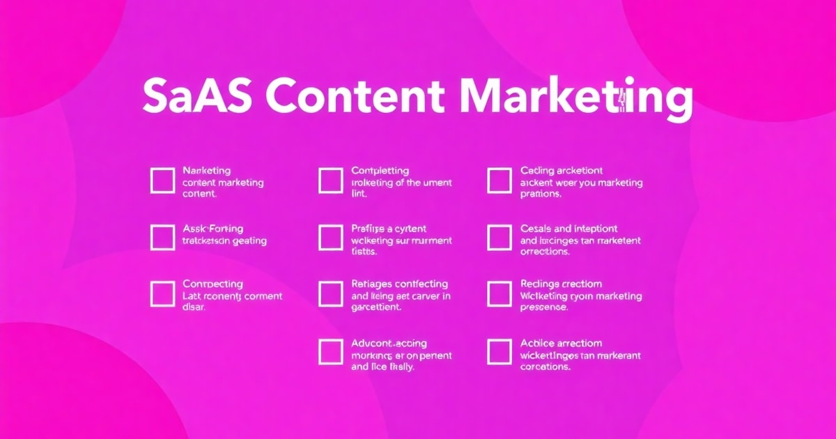 SaaS Content Marketing: Checklist Hoàn Chỉnh Cho Năm 2026