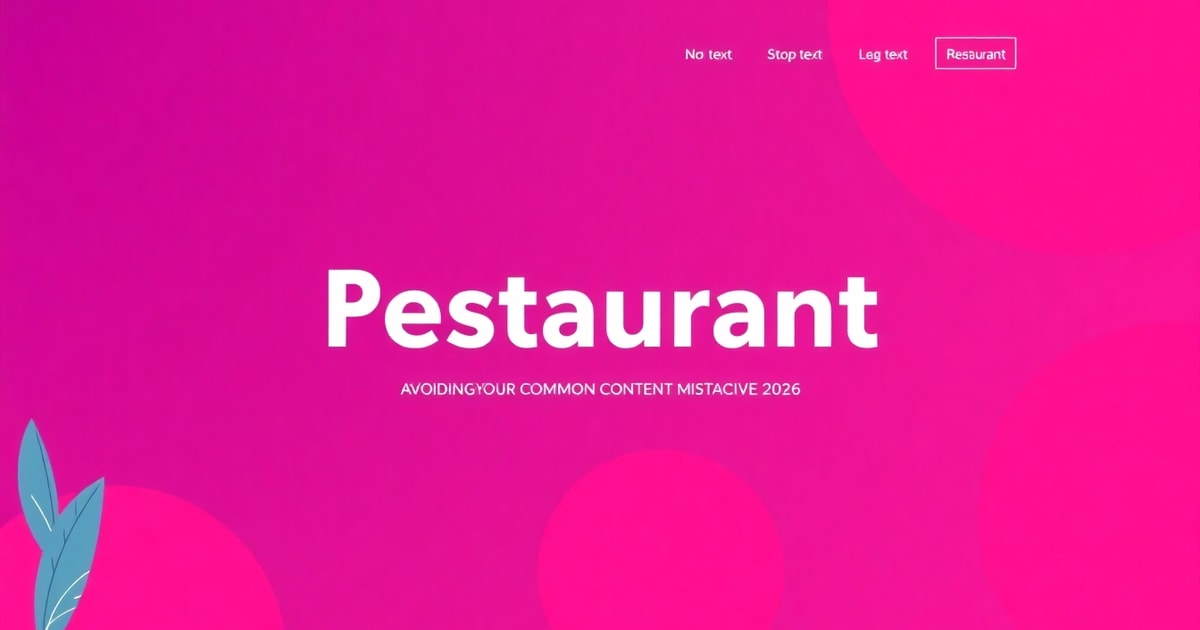 Sai Lầm Khi Làm A Content Kết Hợp Làm Website Nhà Hàng: Chiến Lược Hiệu Quả Nhất 2026