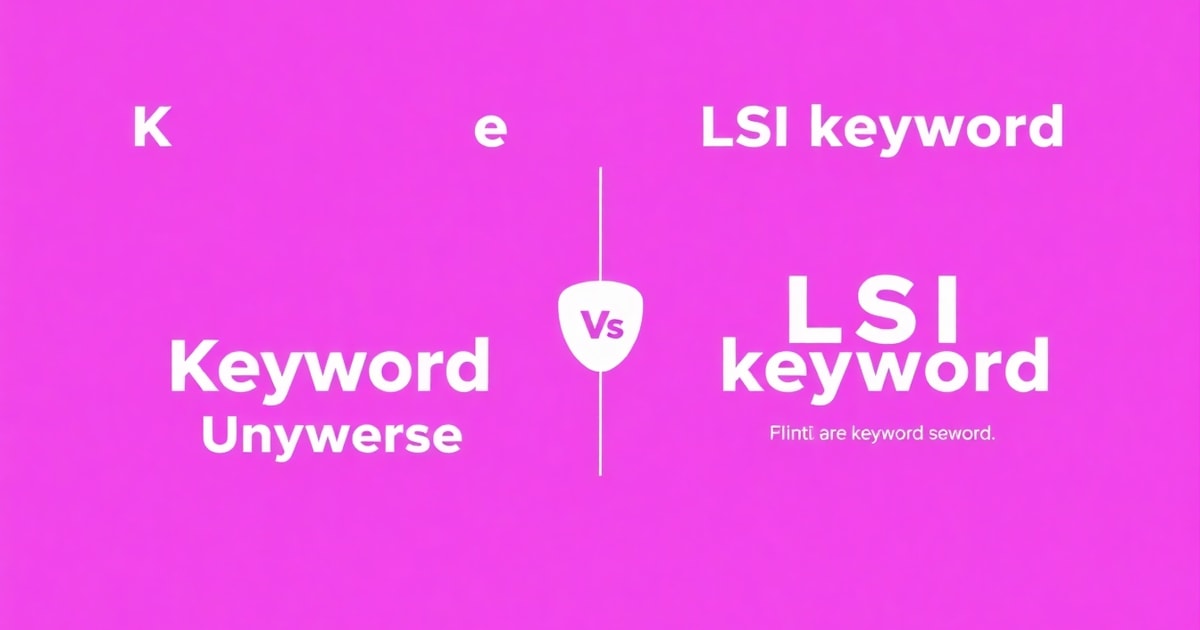 So Sánh Keyword Universe Và LSI Keyword: Nên Chọn Cái Nào Cho Doanh Nghiệp?