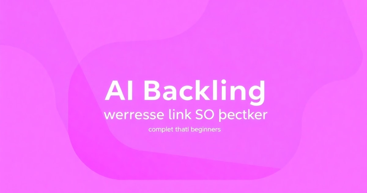 Từ Công Cụ Tạo Backlink Bằng AI Đến Công Cụ Kiểm Tra Backlink Website: Lộ Trình Hoàn Chỉnh Cho Người Mới